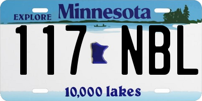 MN license plate 117NBL