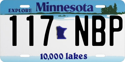 MN license plate 117NBP