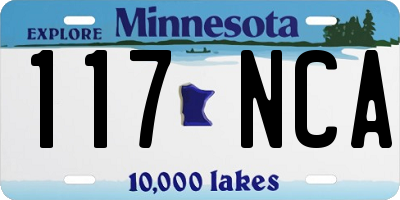 MN license plate 117NCA