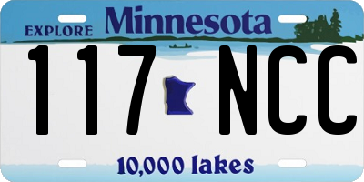 MN license plate 117NCC