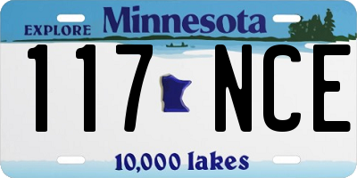 MN license plate 117NCE