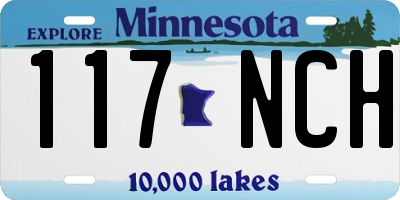 MN license plate 117NCH