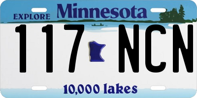 MN license plate 117NCN