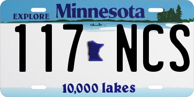 MN license plate 117NCS