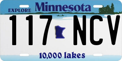 MN license plate 117NCV