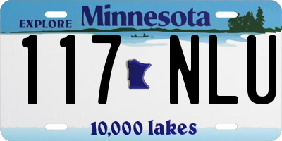 MN license plate 117NLU