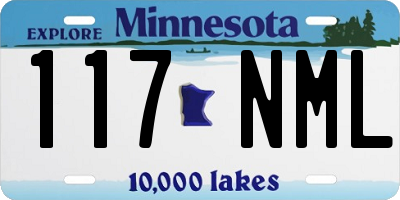 MN license plate 117NML