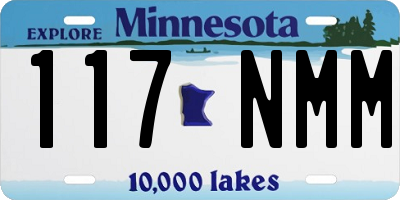 MN license plate 117NMM