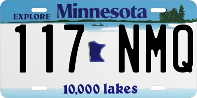 MN license plate 117NMQ