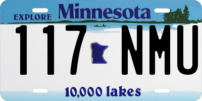 MN license plate 117NMU