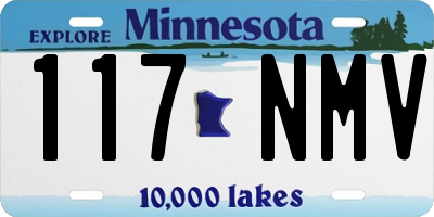 MN license plate 117NMV