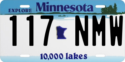 MN license plate 117NMW