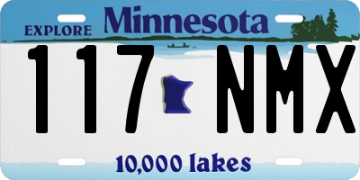 MN license plate 117NMX