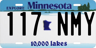 MN license plate 117NMY