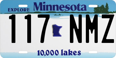 MN license plate 117NMZ