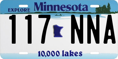 MN license plate 117NNA