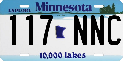 MN license plate 117NNC