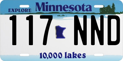 MN license plate 117NND