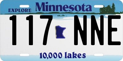 MN license plate 117NNE
