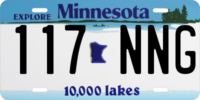 MN license plate 117NNG
