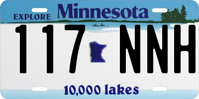 MN license plate 117NNH