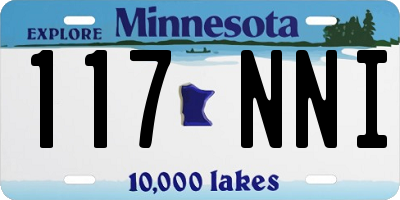 MN license plate 117NNI