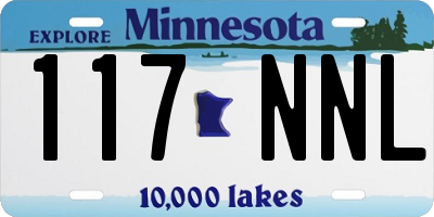 MN license plate 117NNL