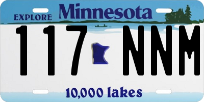 MN license plate 117NNM