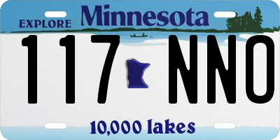 MN license plate 117NNO