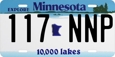 MN license plate 117NNP