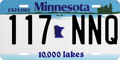 MN license plate 117NNQ