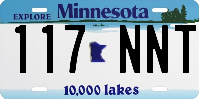 MN license plate 117NNT