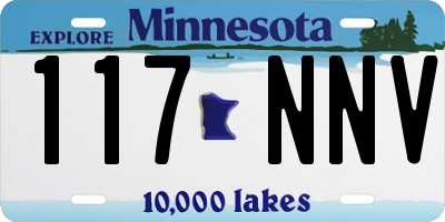 MN license plate 117NNV