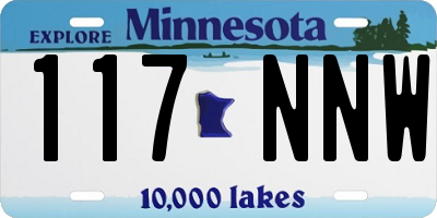 MN license plate 117NNW