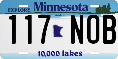 MN license plate 117NOB