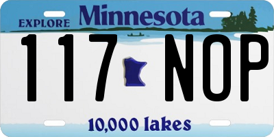MN license plate 117NOP