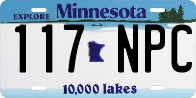 MN license plate 117NPC