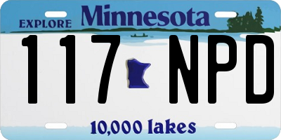 MN license plate 117NPD
