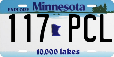 MN license plate 117PCL