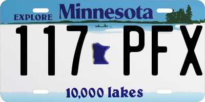 MN license plate 117PFX