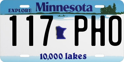 MN license plate 117PHO