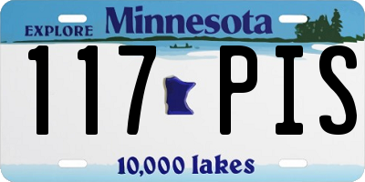 MN license plate 117PIS