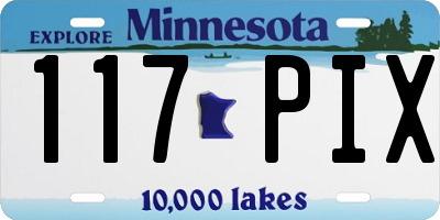 MN license plate 117PIX