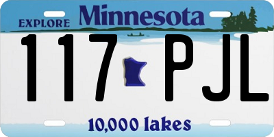 MN license plate 117PJL