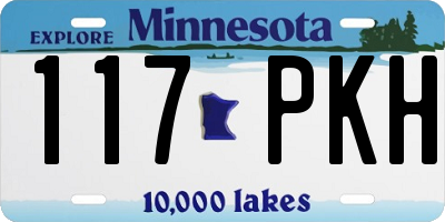 MN license plate 117PKH