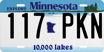 MN license plate 117PKN