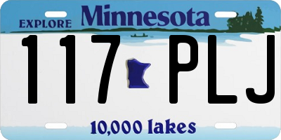 MN license plate 117PLJ