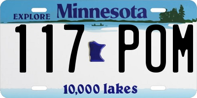 MN license plate 117POM