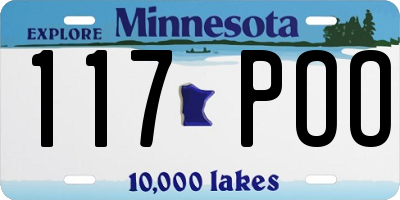 MN license plate 117POO