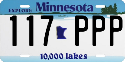 MN license plate 117PPP